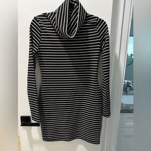 Missguided Black & White Cowl Neck Dress